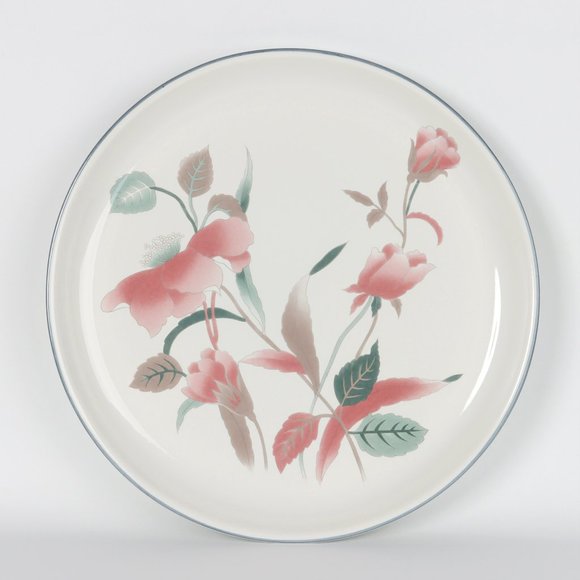 Vintage Mikasa Silk Flowers Round Party Platter 14"in F3003 - Picture 1 of 6